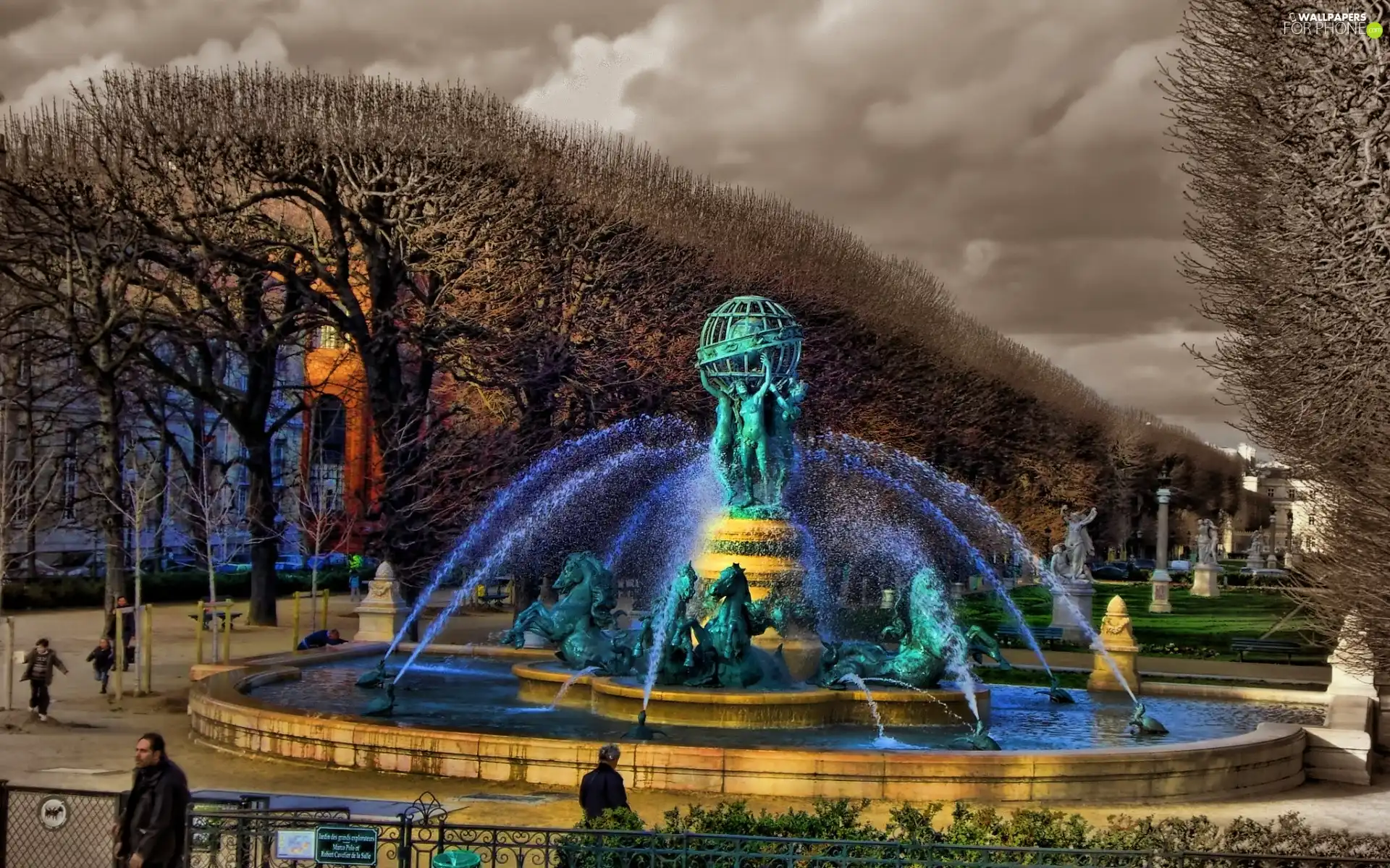 fountain, Luxembourg Gardens, Paris, de observatoire