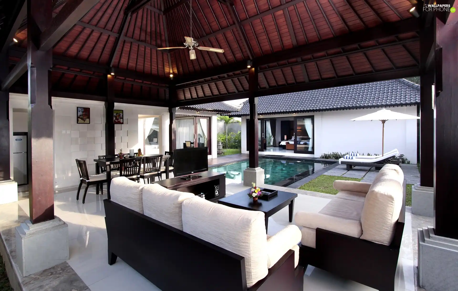 house, terrace, Pool, interior