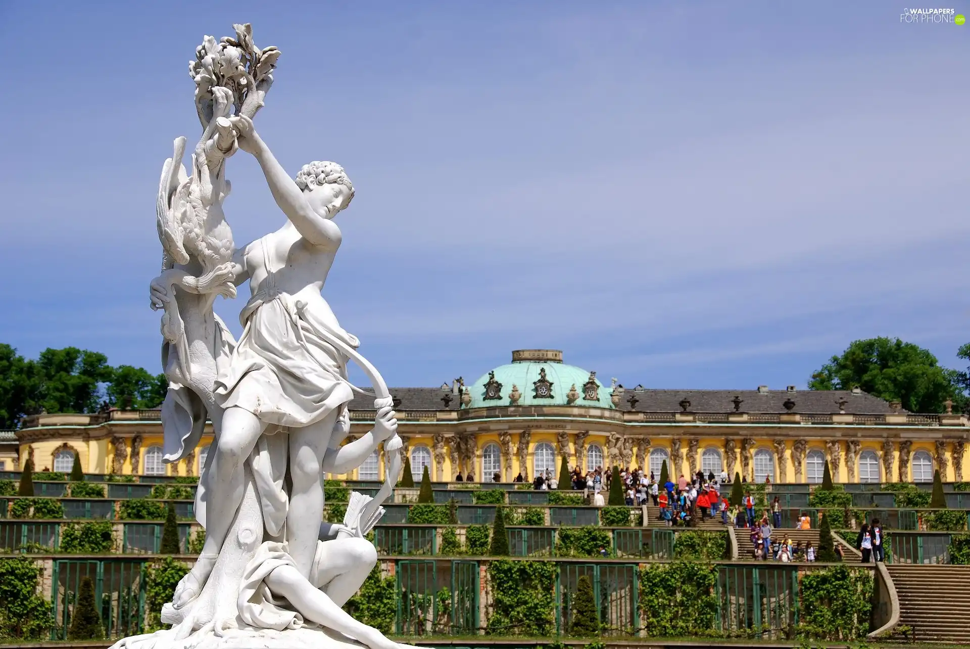 sculpture, Sonssouci, Potsdam, palace