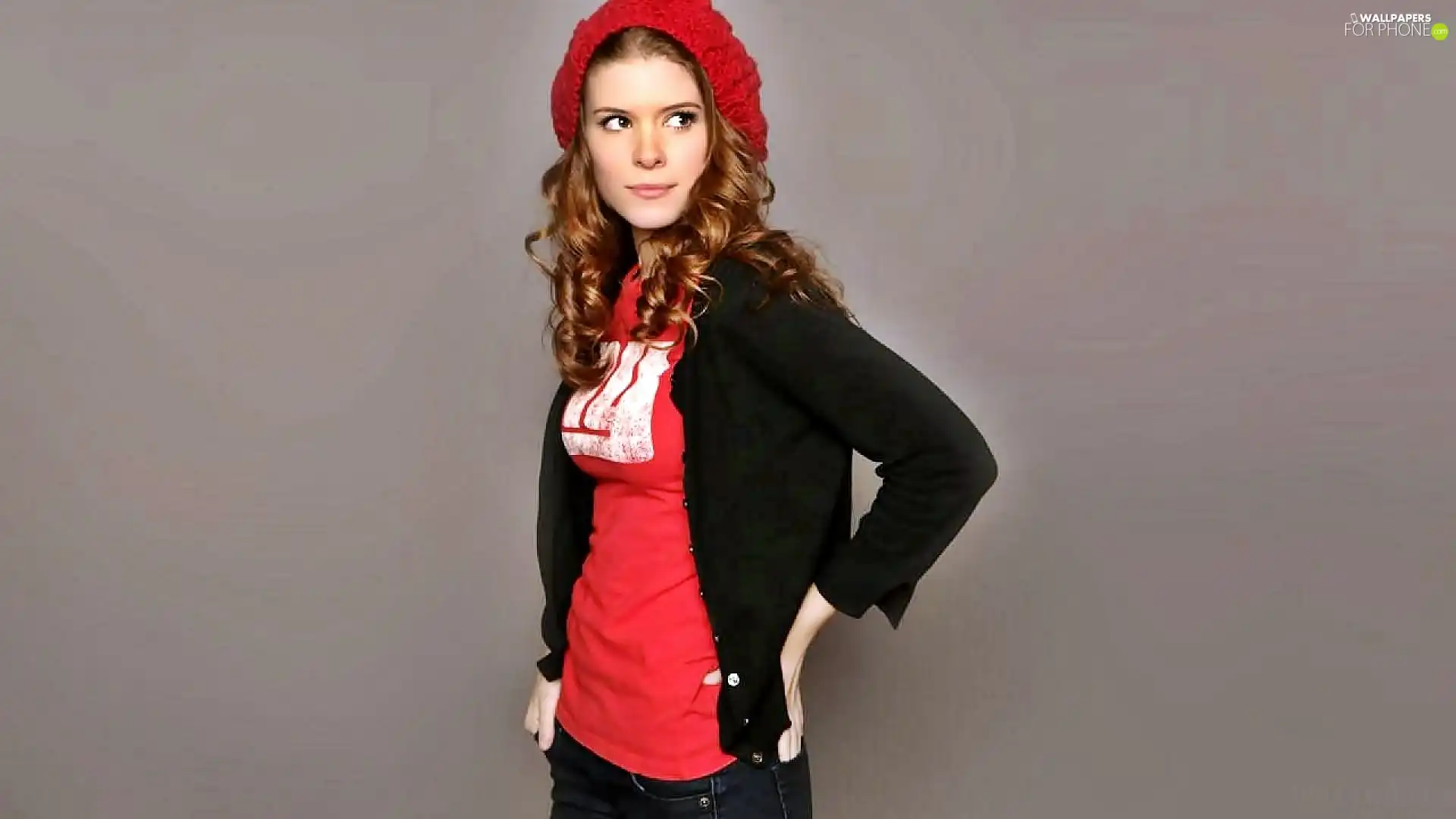 Red, beret, Dream, actress, Kate