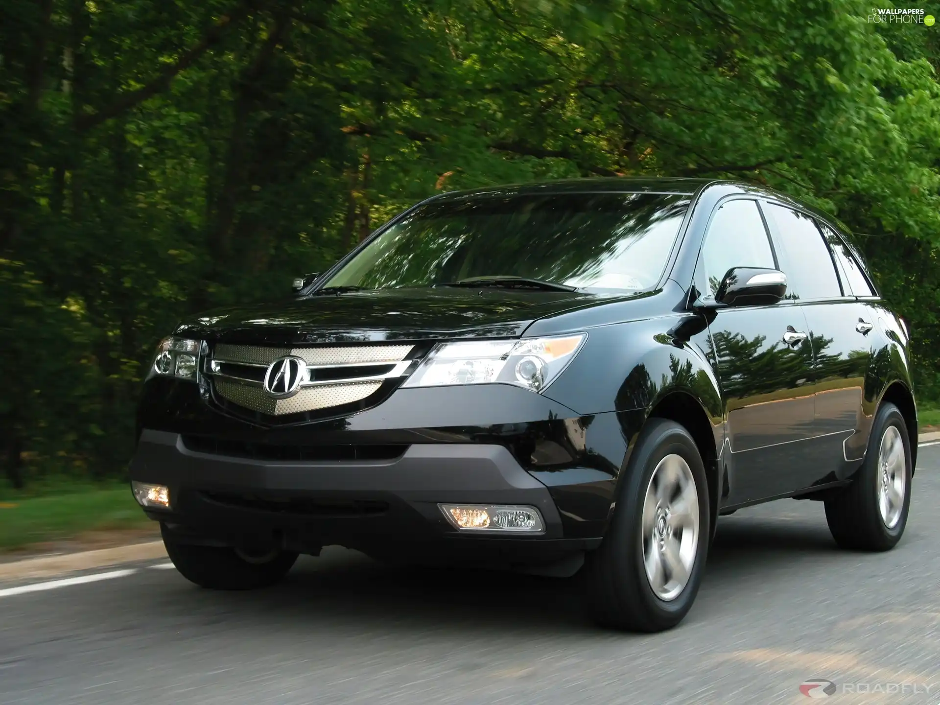 black, motion, route, Acura MDX