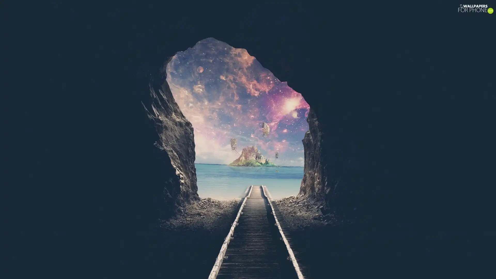 sea, fantasy, tunnel