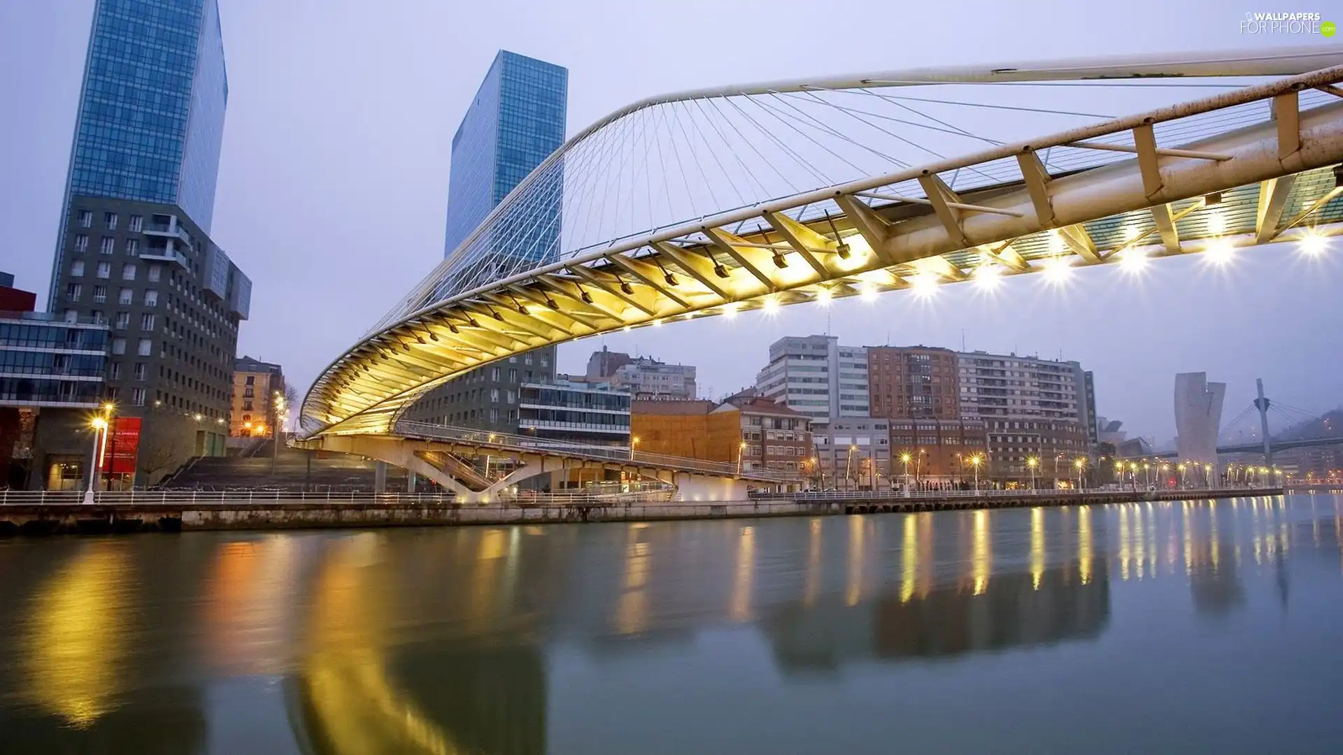 Spain, bridge, Bilbao