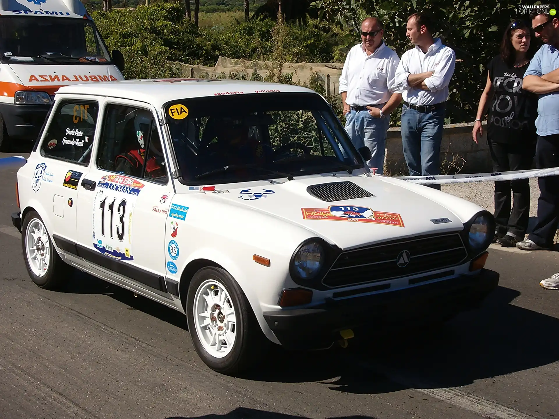 Rally automobile, race, stickers, Autobianchi A112
