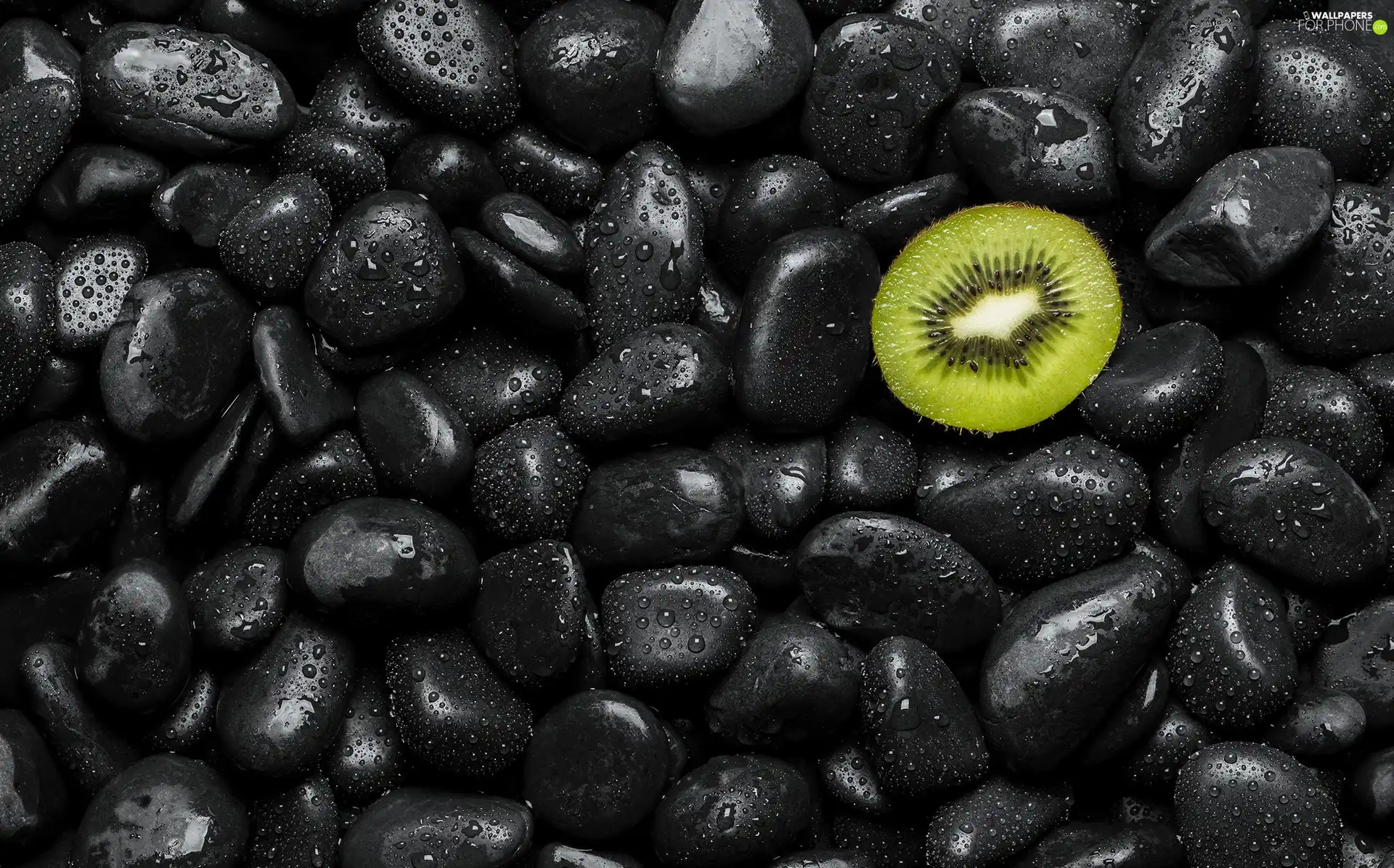 Stones, half, kiwi