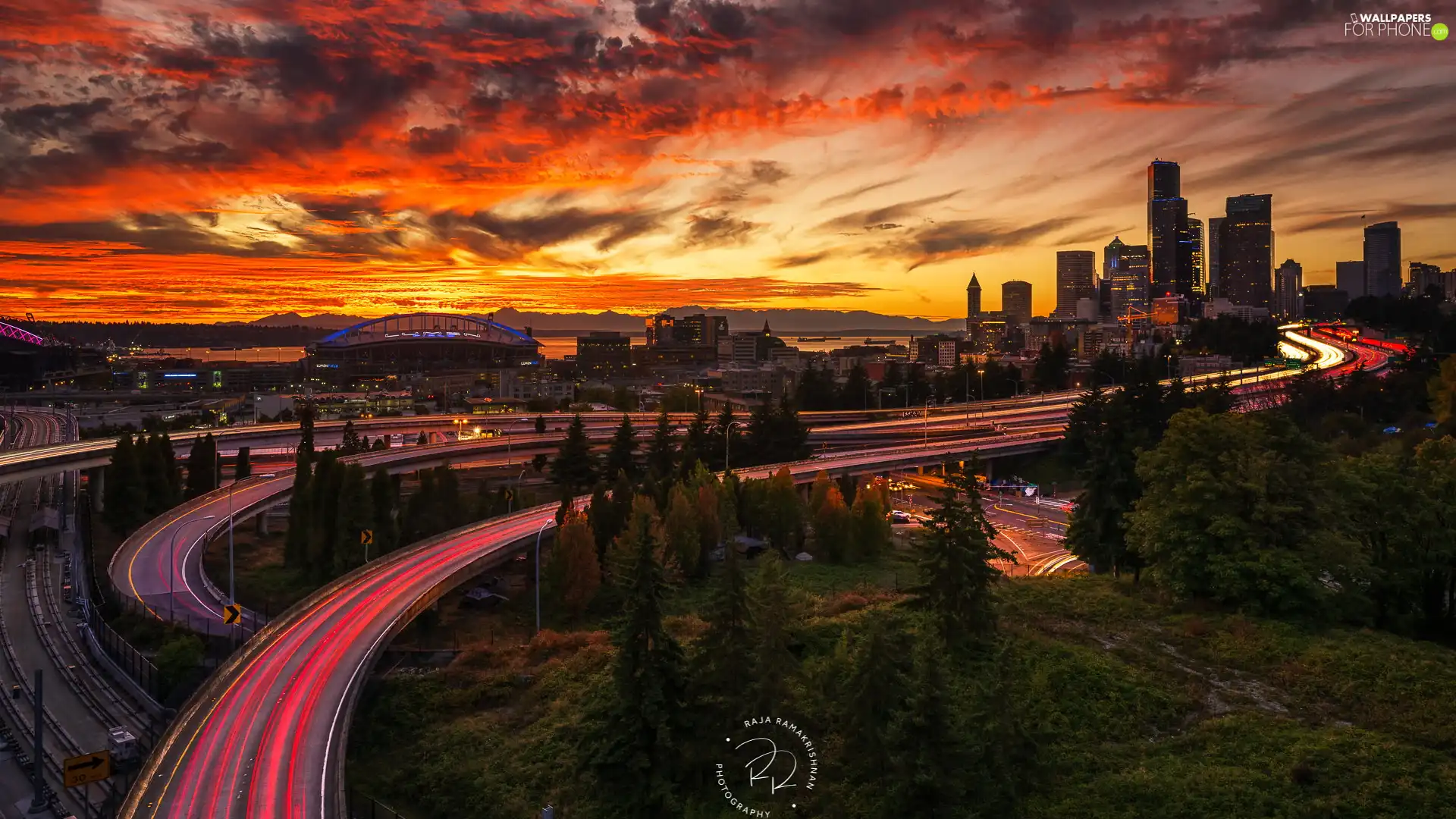 Town, Street, Washington State, Way, Great Sunsets, Seattle, The United States