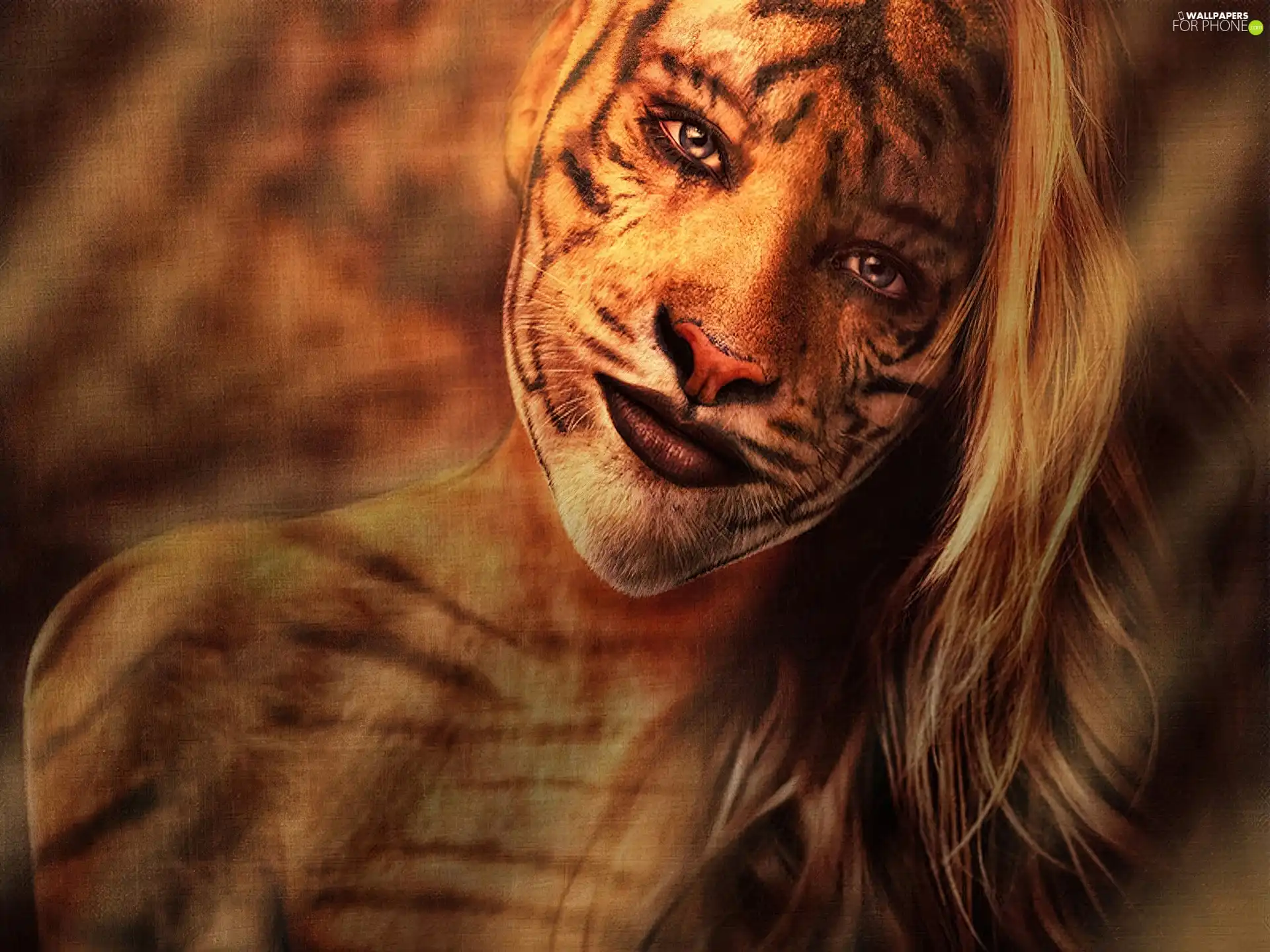 Women, tiger