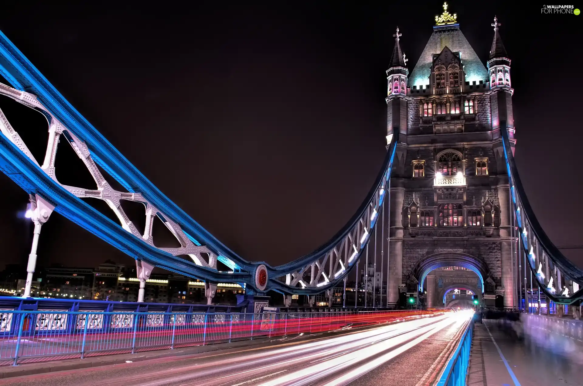 Tower Bridge, Night, London, bridge, England
