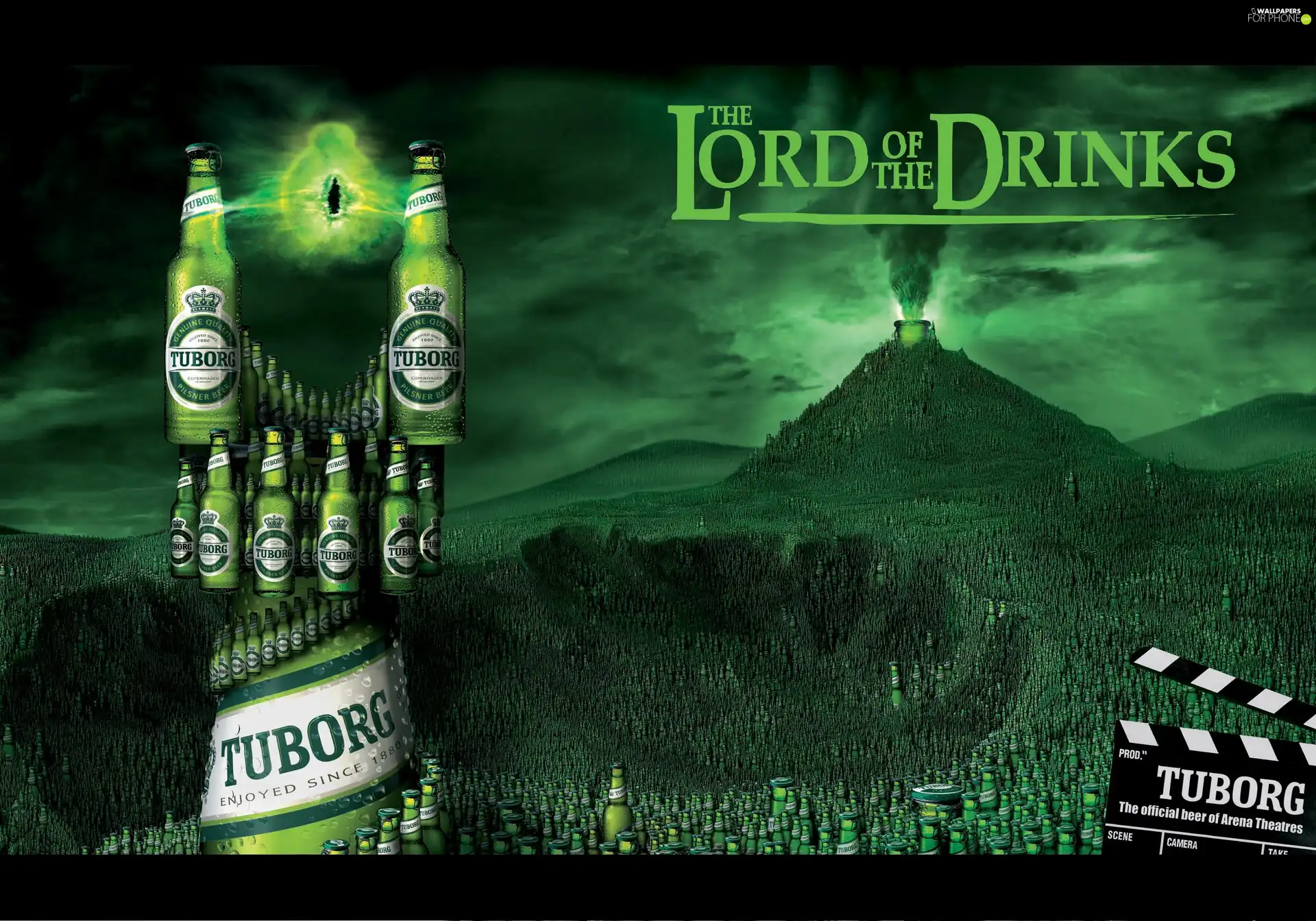 commercial, Tuborg, tower, beer
