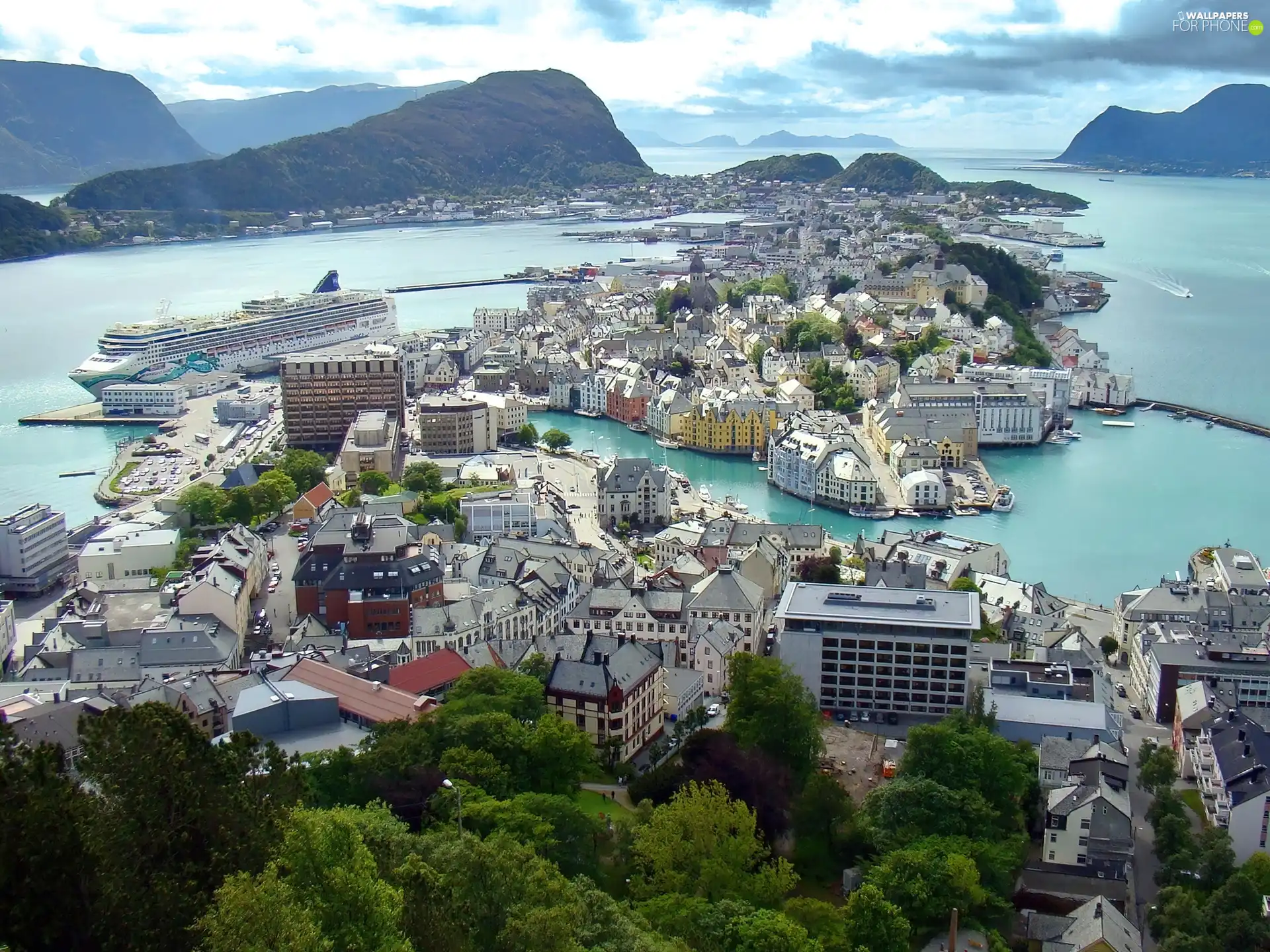 town, Norway, panorama