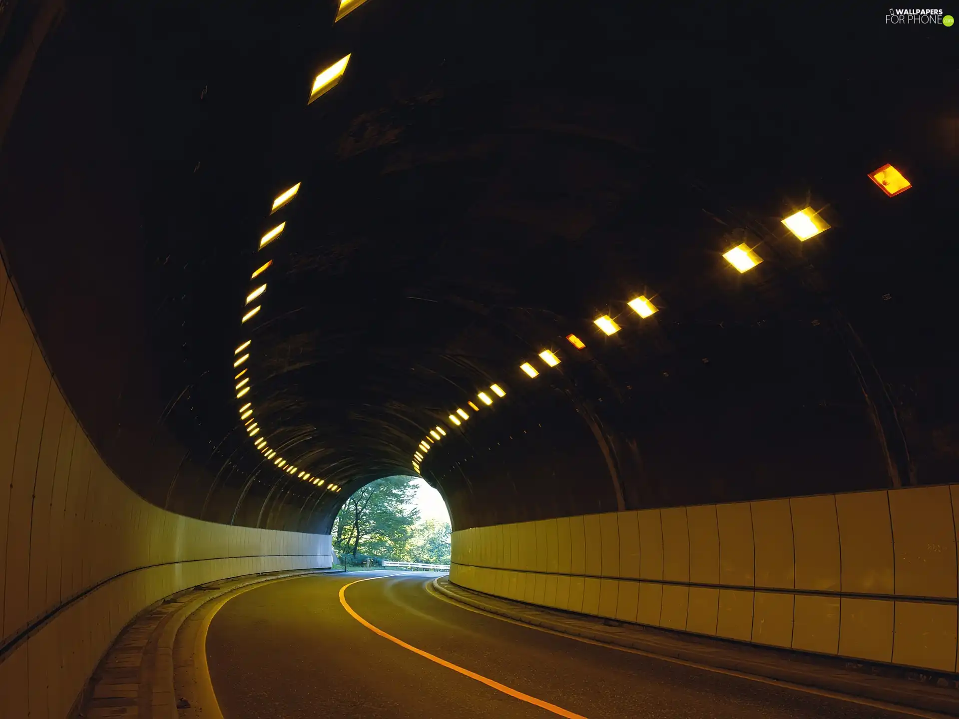 Floodlit, tunnel