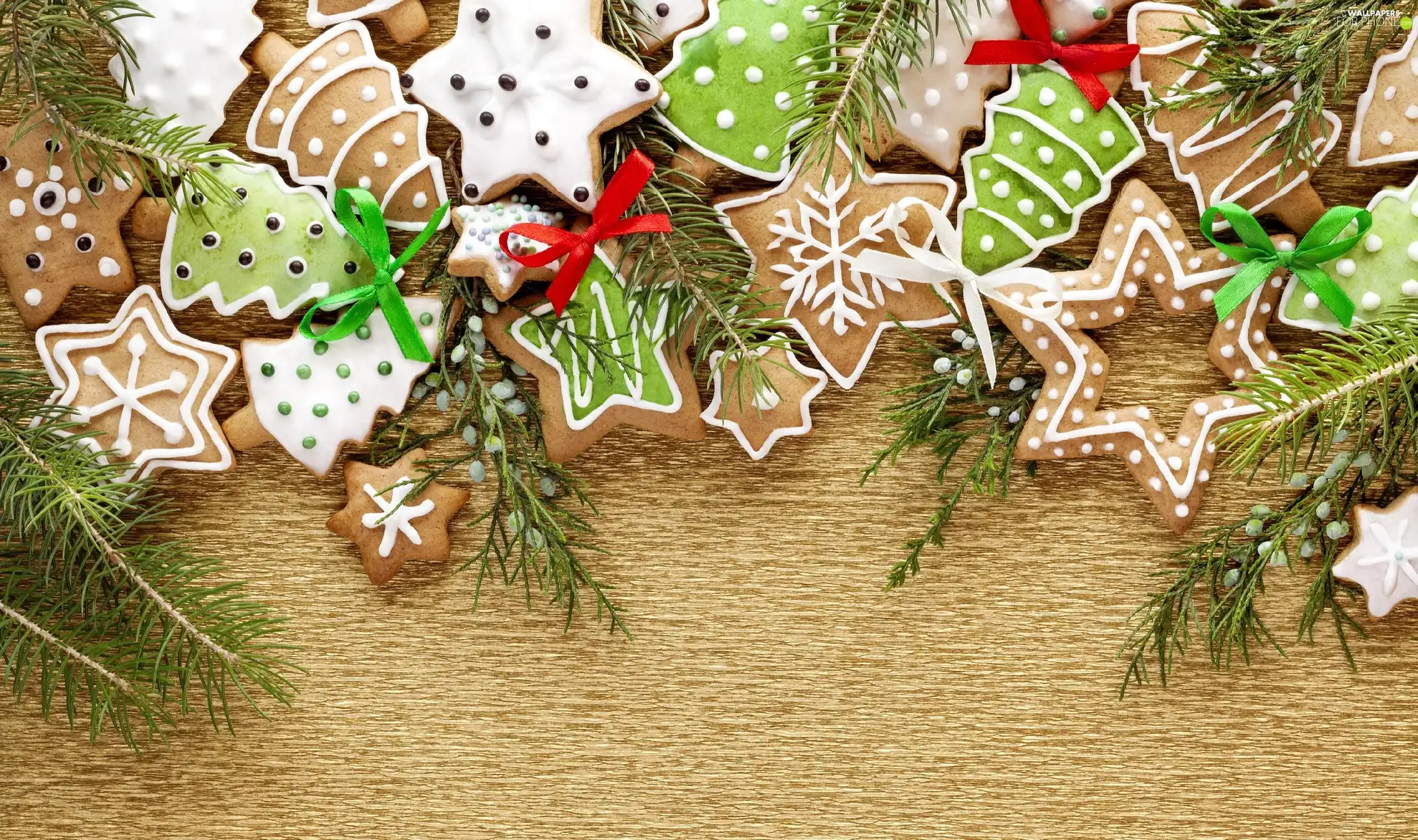 Cookies, Christmas, Twigs, icing