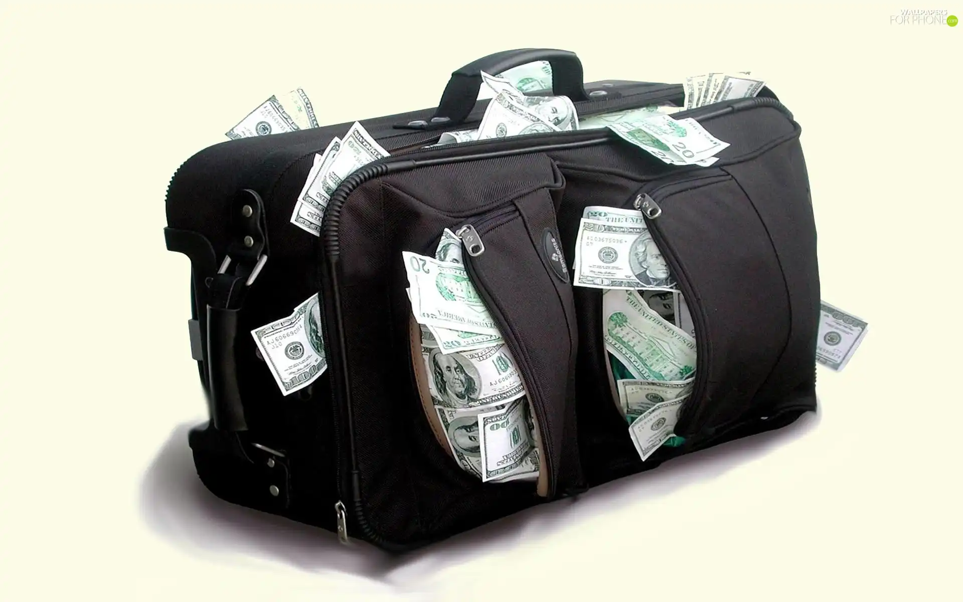bag, U.S. dollars