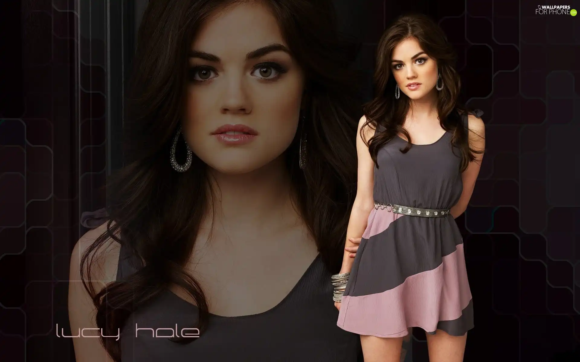 Lucy Hale, dress, make-up, The look