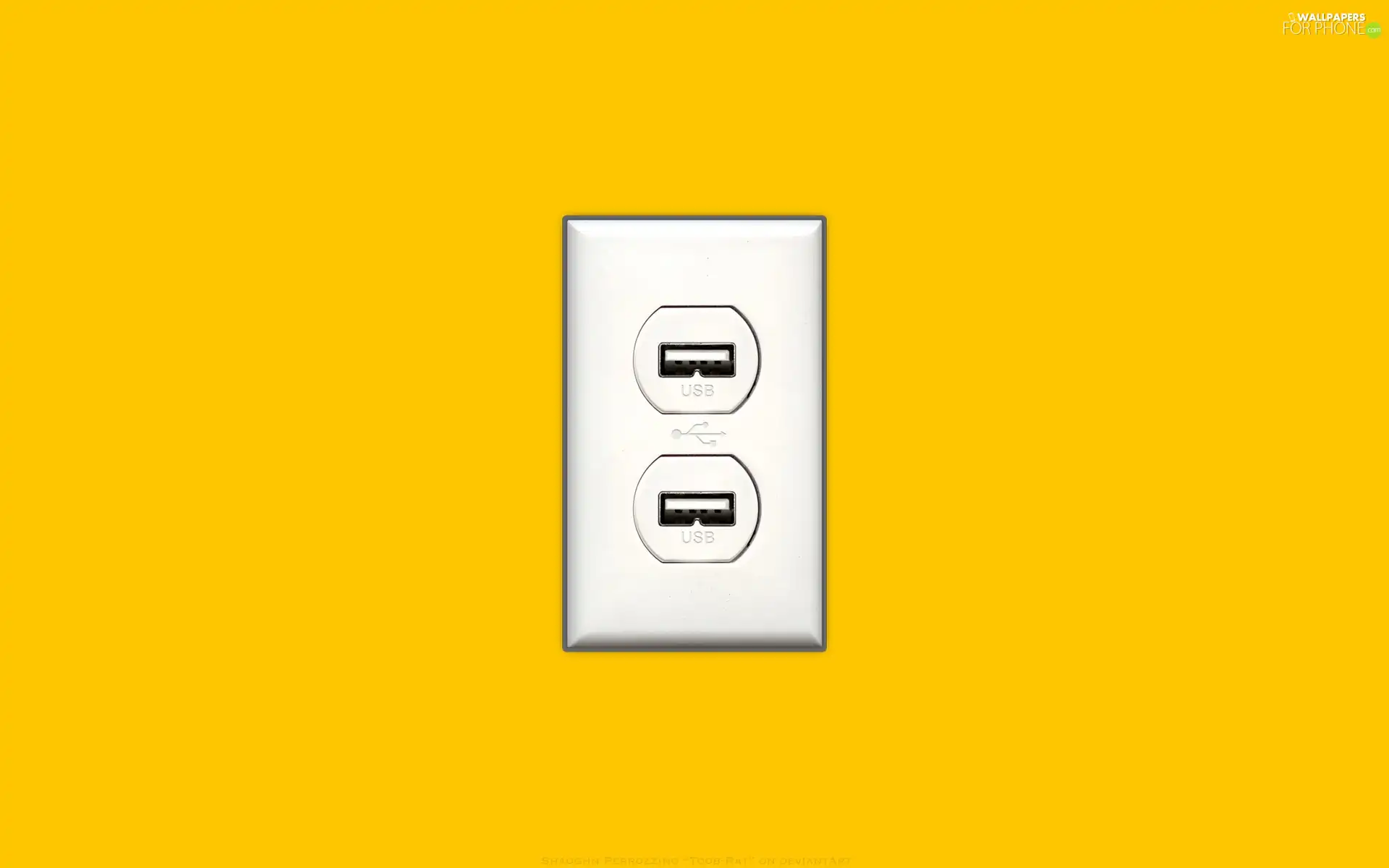 Yellow, nest, USB, background