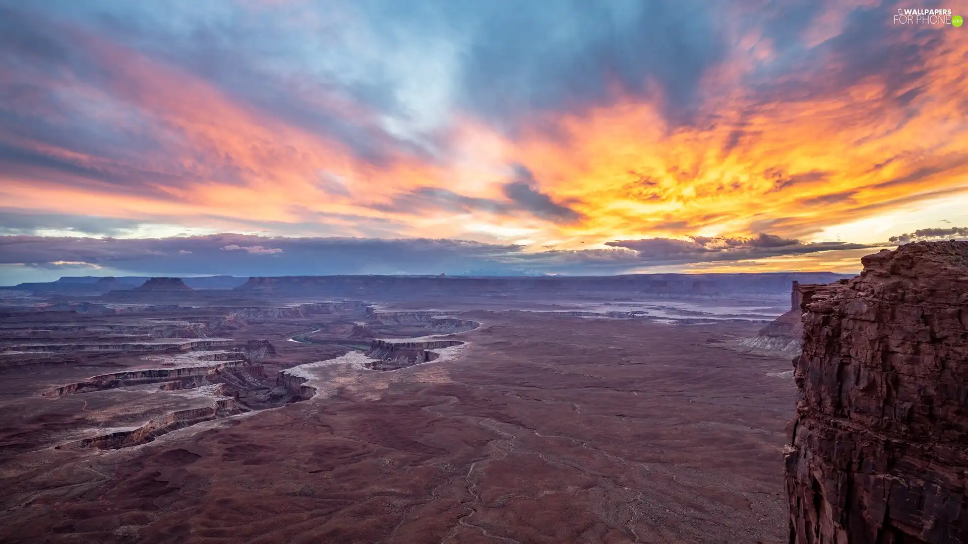 Utah, The United States, canyons, Canyonlands National Park, Great Sunsets