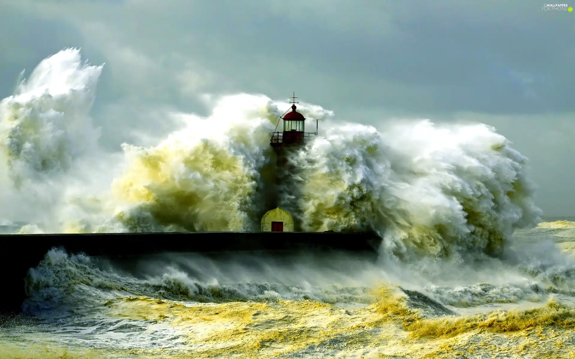 Waves, Storm, maritime, sea, Lighthouse