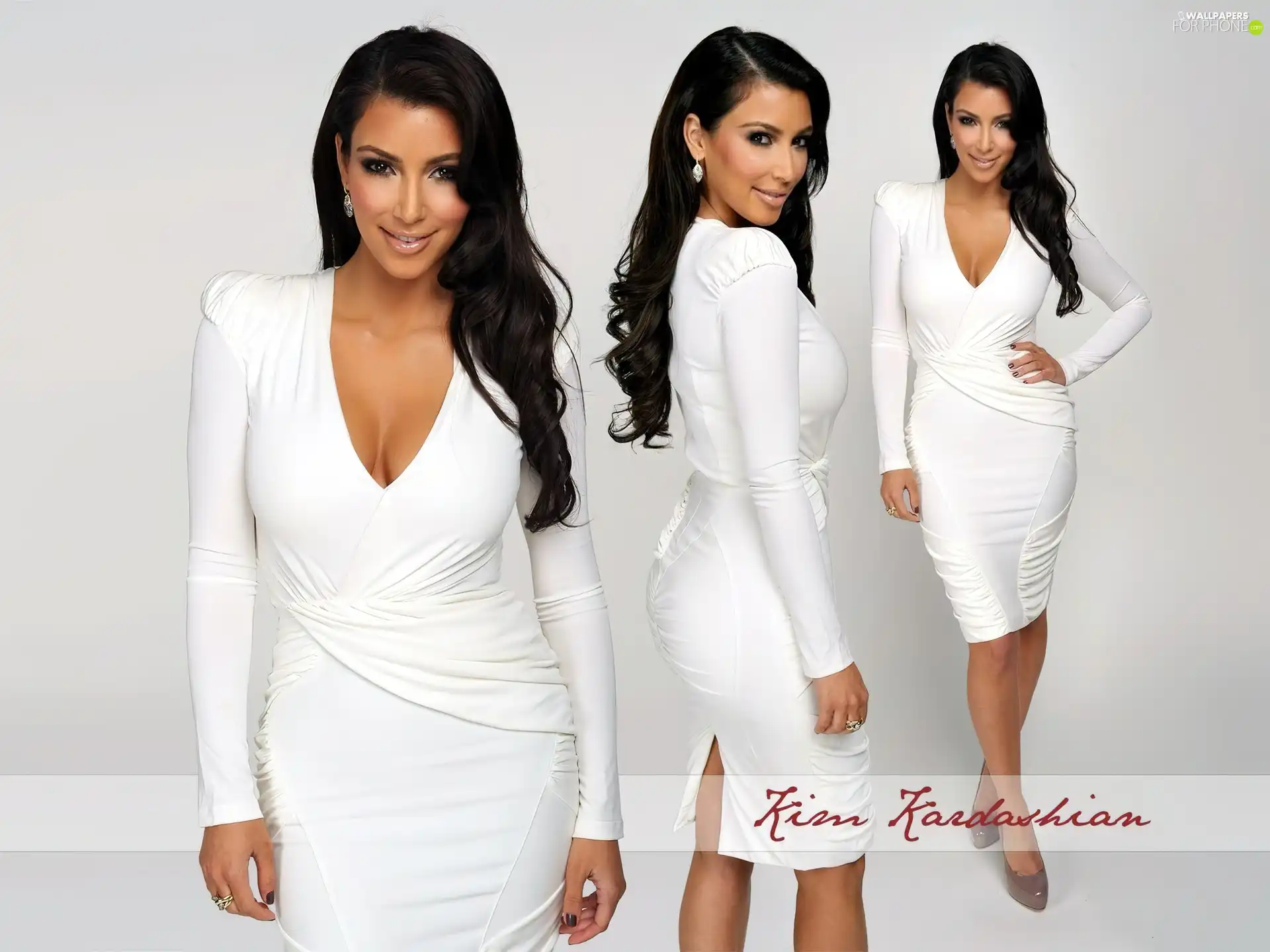 dress, Kim Kardashian, White
