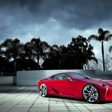 2012, Palms, Lexus, LF-LC, Red