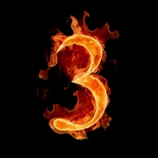 3, Fire, number