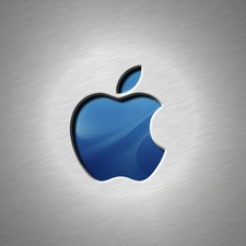 logo, Blue, 3D, Apple