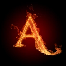 A, Fire, letter