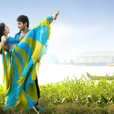 Aadi Shanvi, dress, a man, Coloured