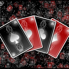 aces, Cards, four
