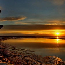 Coast, sun, Alaska, west