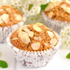 almond, muffins, Muffins