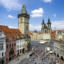 market, Prague, apartment house