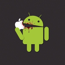 Apple, logo, Apple, blood, Android