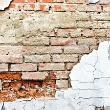 wall, logo, Apple, brick