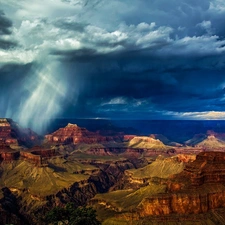 clouds, National Park, Arizona, Grand Canyon