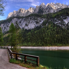 Mountains, Lake Gosau, Austria, Way