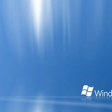 Windows 7, The luminous, background, Blue