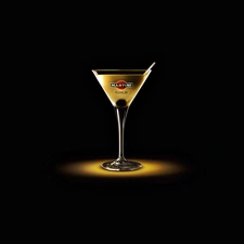 glass, Black, background, Martini
