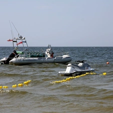 Lifeboat, sea, Baltic, water scooter