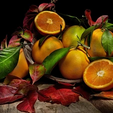 orange, color, Leaf, basket