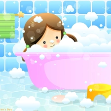 Kid, bath