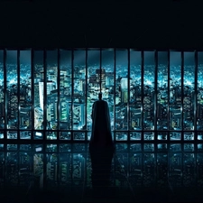 Window, Town, Batman, panorama