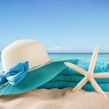 summer, Sky, beach, sea