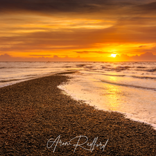 change, pebbles, sea, Beaches, Great Sunsets