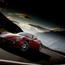 View, Alfa Romeo 8C, Beatyfull