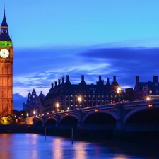 London, Westminster Bridge, Big Ben, Westminster Palace