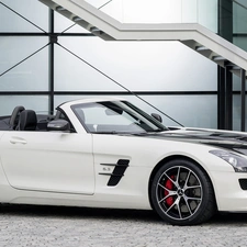 side, White, Mercedes-Benz SLS AMG GT