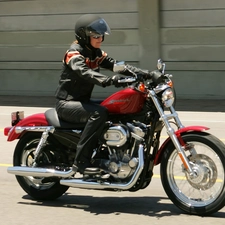 Harley Davidson XL883, biker