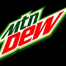 Black, background, Mountain, Dew, logo