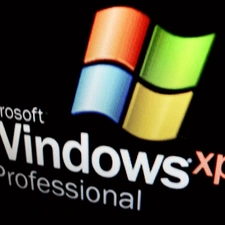 Black, background, windows, XP, logo