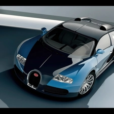 Bugatti Veyron, blue, Black